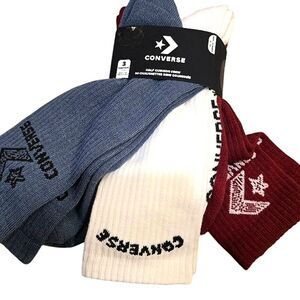 Converse 3-PK Chevron Star Half Cushion Crew Socks